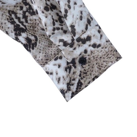 SNAKESKIN BUTTON DOWN TOP - Picture 5 of 5